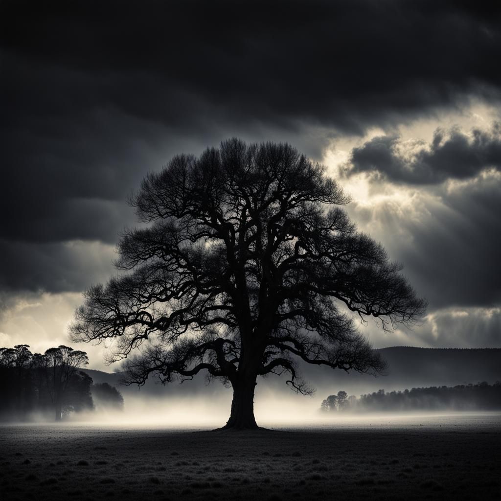 Ominous and Dramatic Detailed Landscape