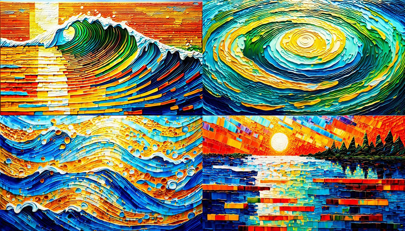 Glimmer of Hope: Abstract Acrylic Impasto Painting