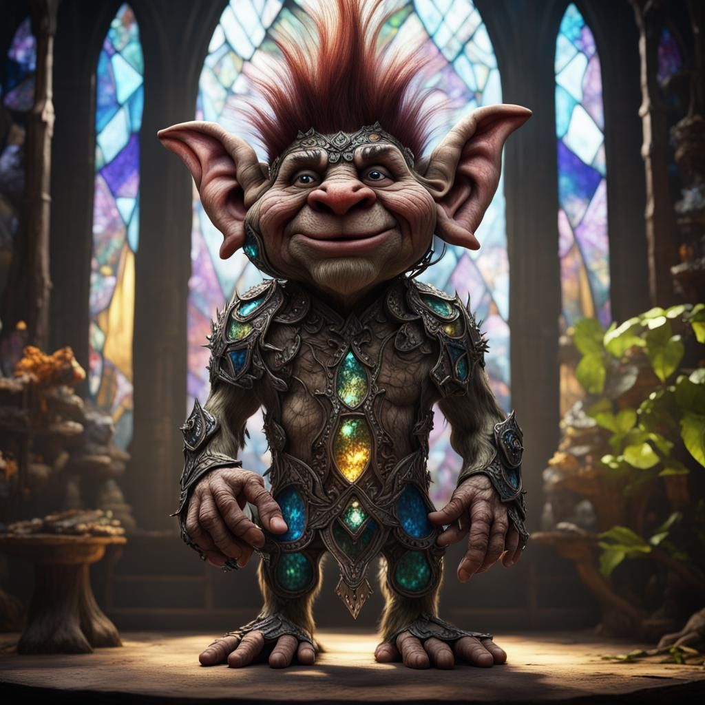 troll ...stained glass