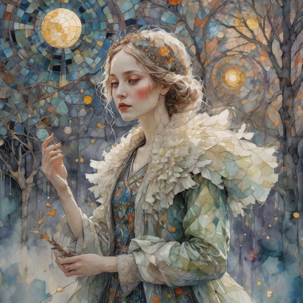 Stained Glass Art Brut Illustration