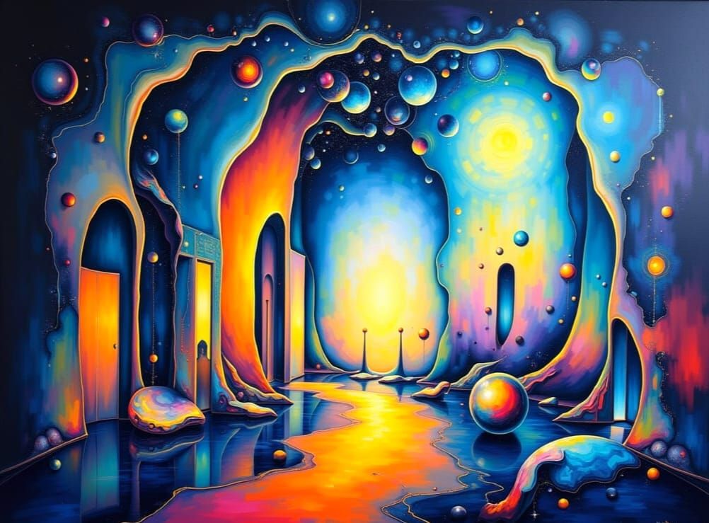 Surreal Star Journey in Luxury Watercolour Style