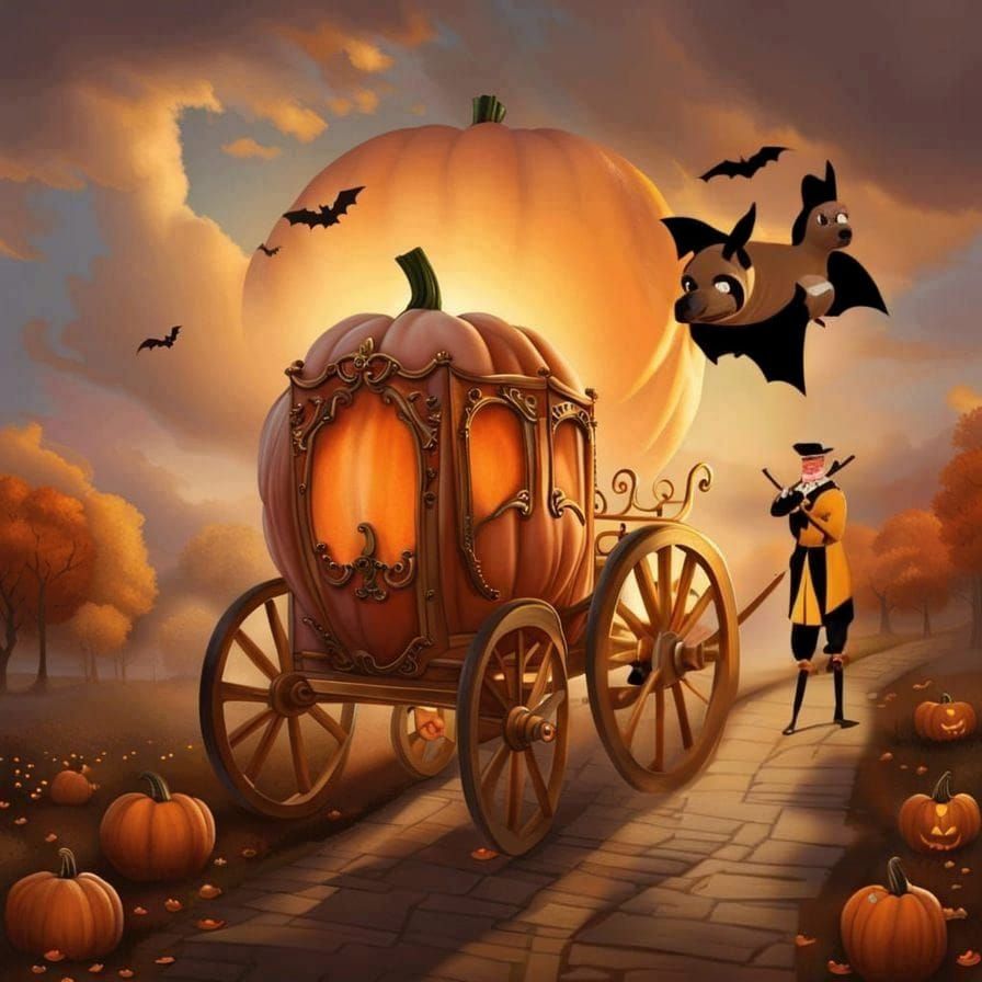 Bat-Patterned Balloon with Coachman