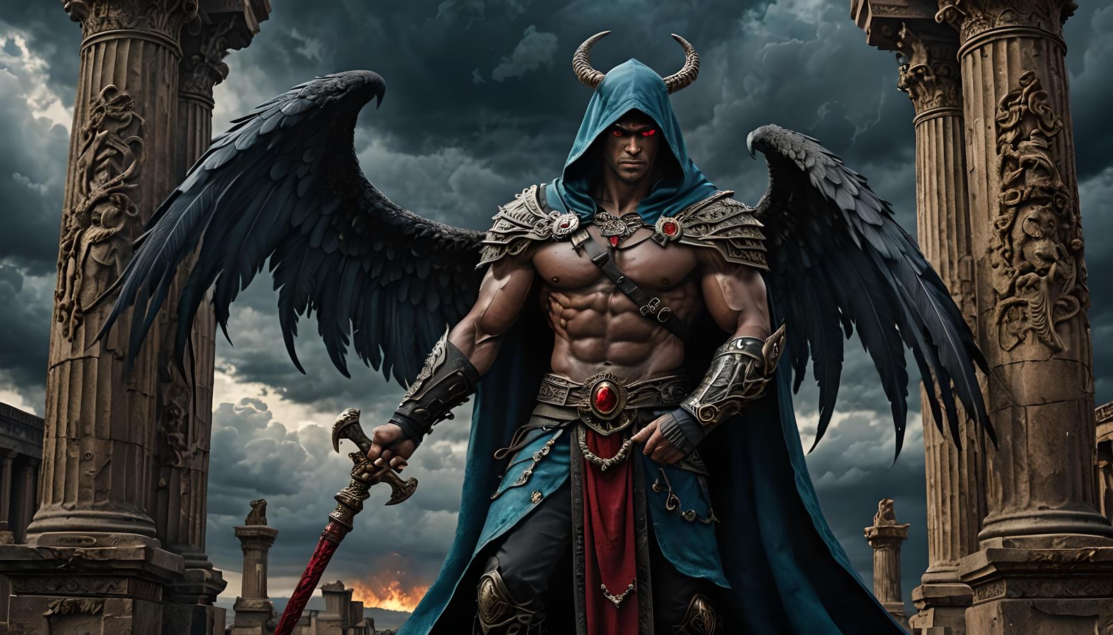 Hooded Soul Hunter Guarding Hell's Entrance