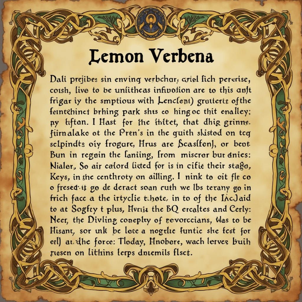 Ancient Herbalism Illuminated in Golden Celtic Script