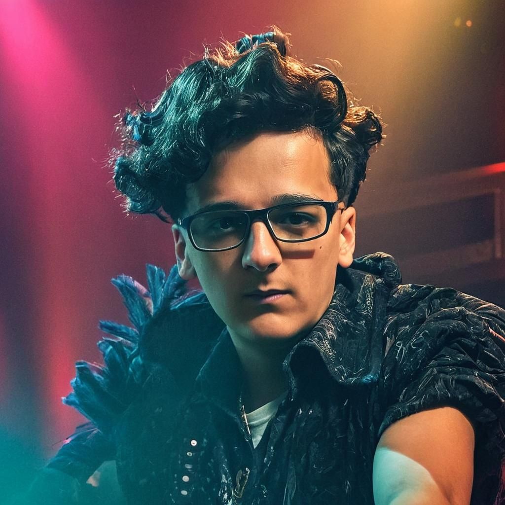 Glamorous Drag Queen in Cyberpunk Hollywood Lighting