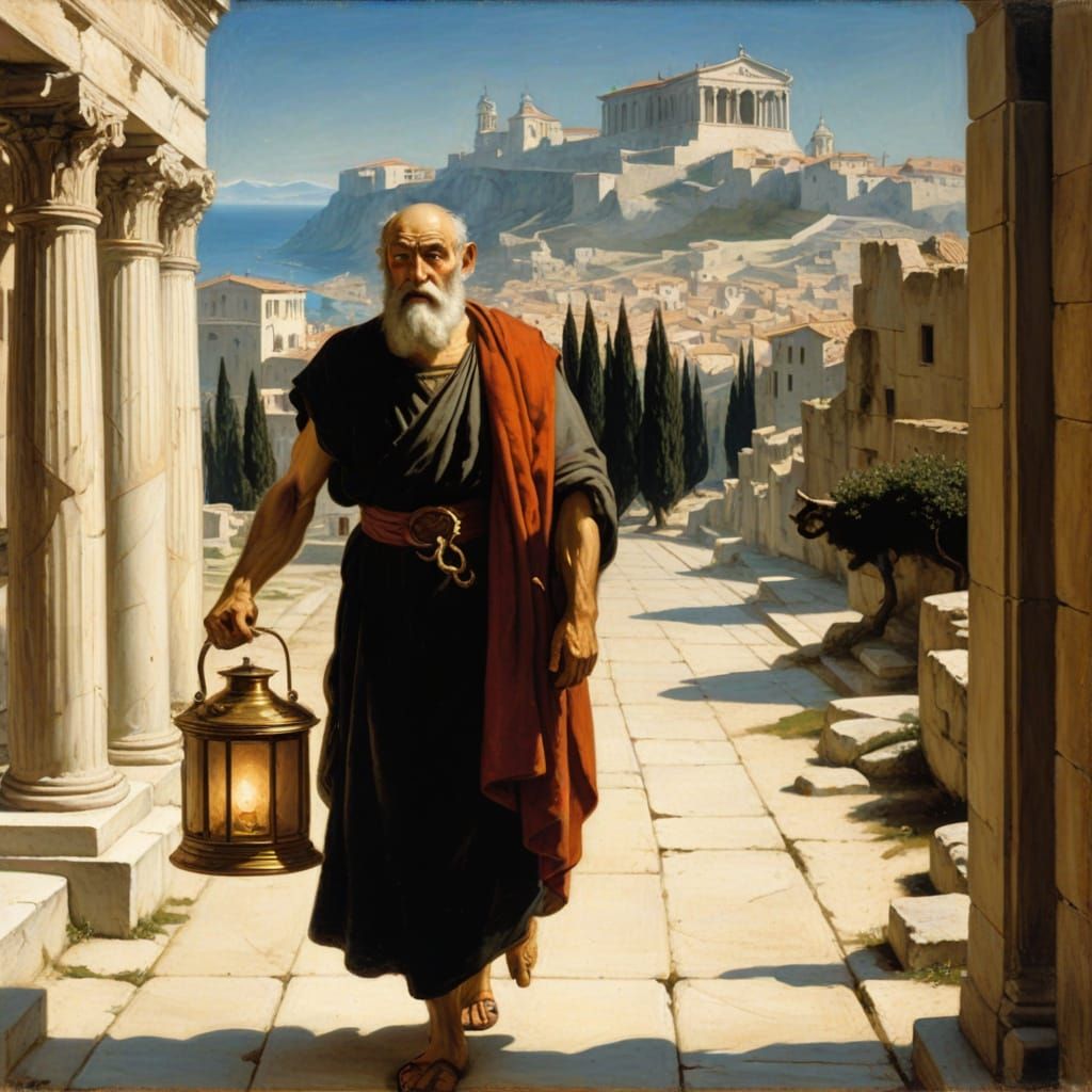 Diogenes with Lamp in High Renaissance Style