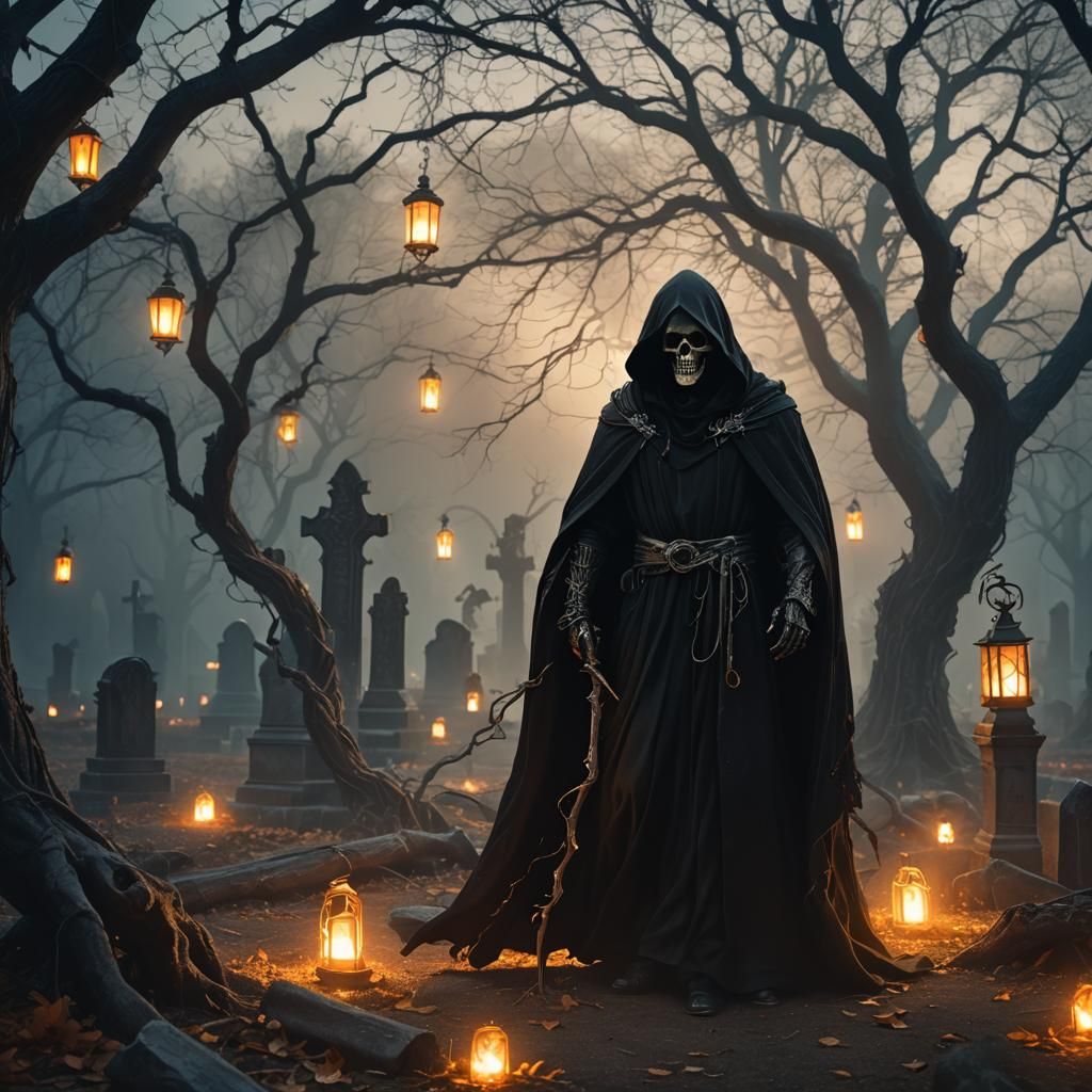 Mystical Graveyard: Grim Reaper Concept Art