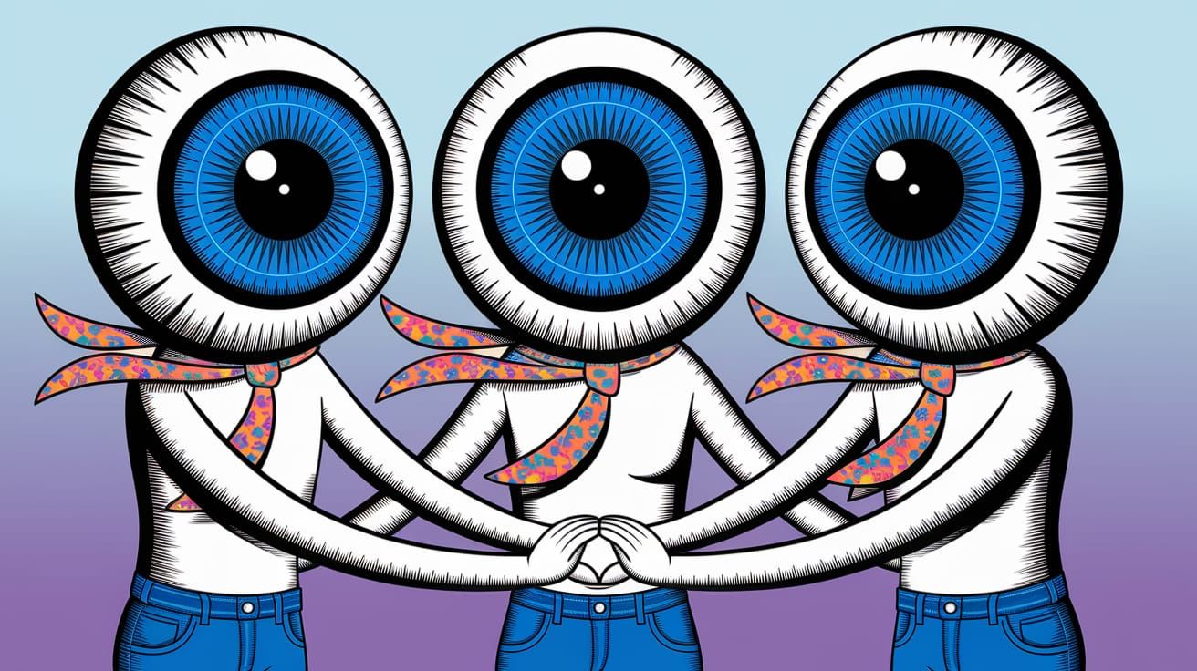 Eyeballs in Jeans: A Pop Surrealist Illustration