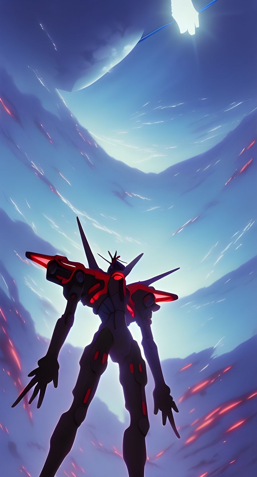 Evangelion Mecha in Anime Style