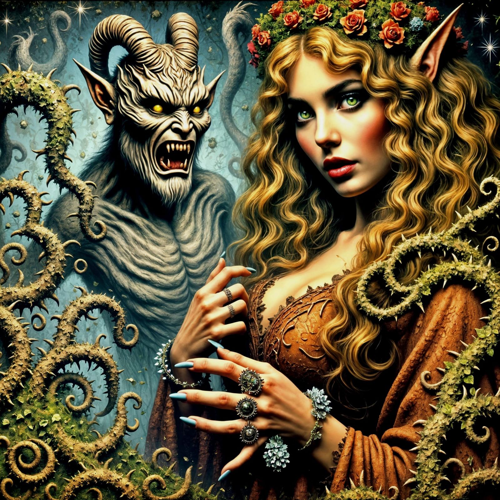 Tolkien-Inspired Fantasy Art: Beauty and Beast Dance