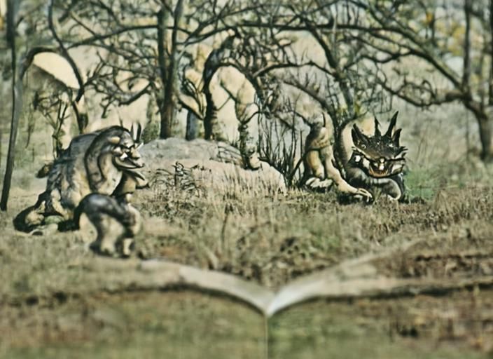 Manticores Claim Forest: Storybook Illustration