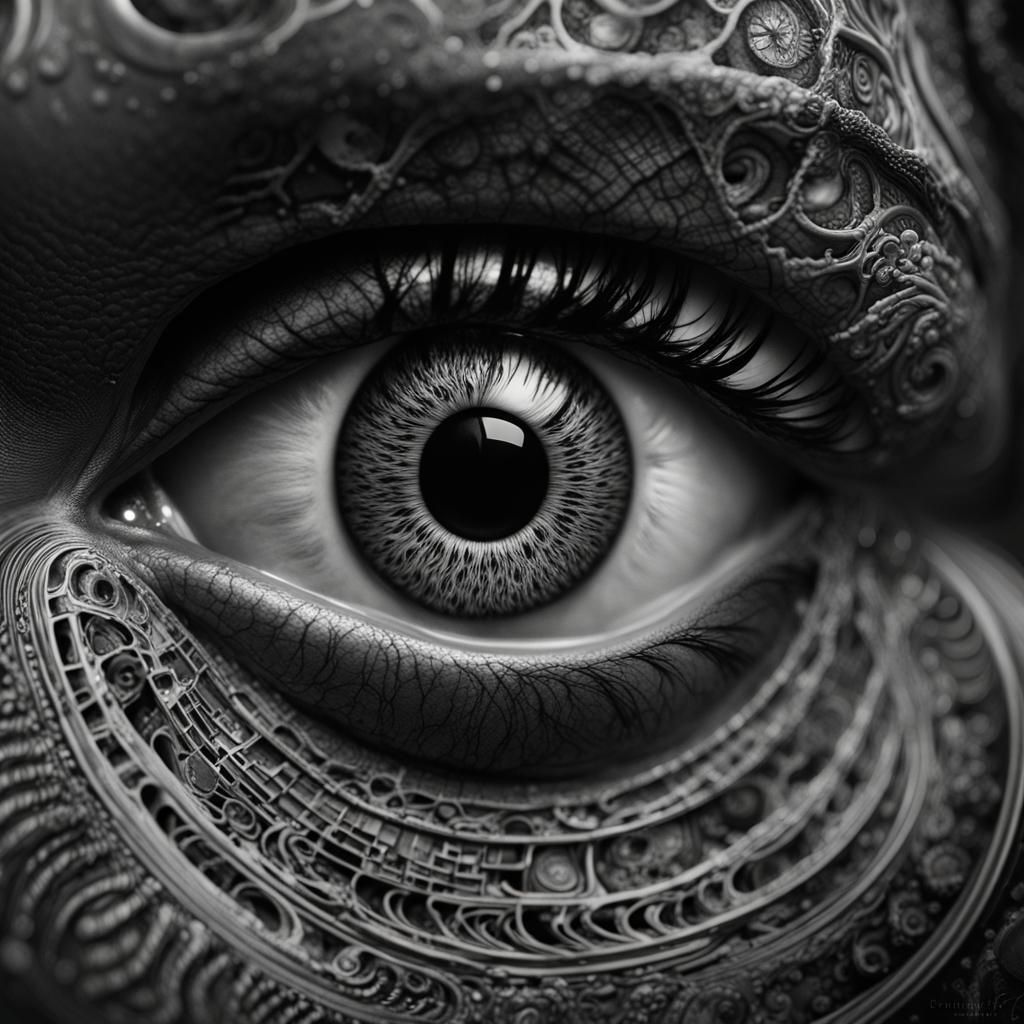 Monochrome Portrait Captures Human Emotion in Eye