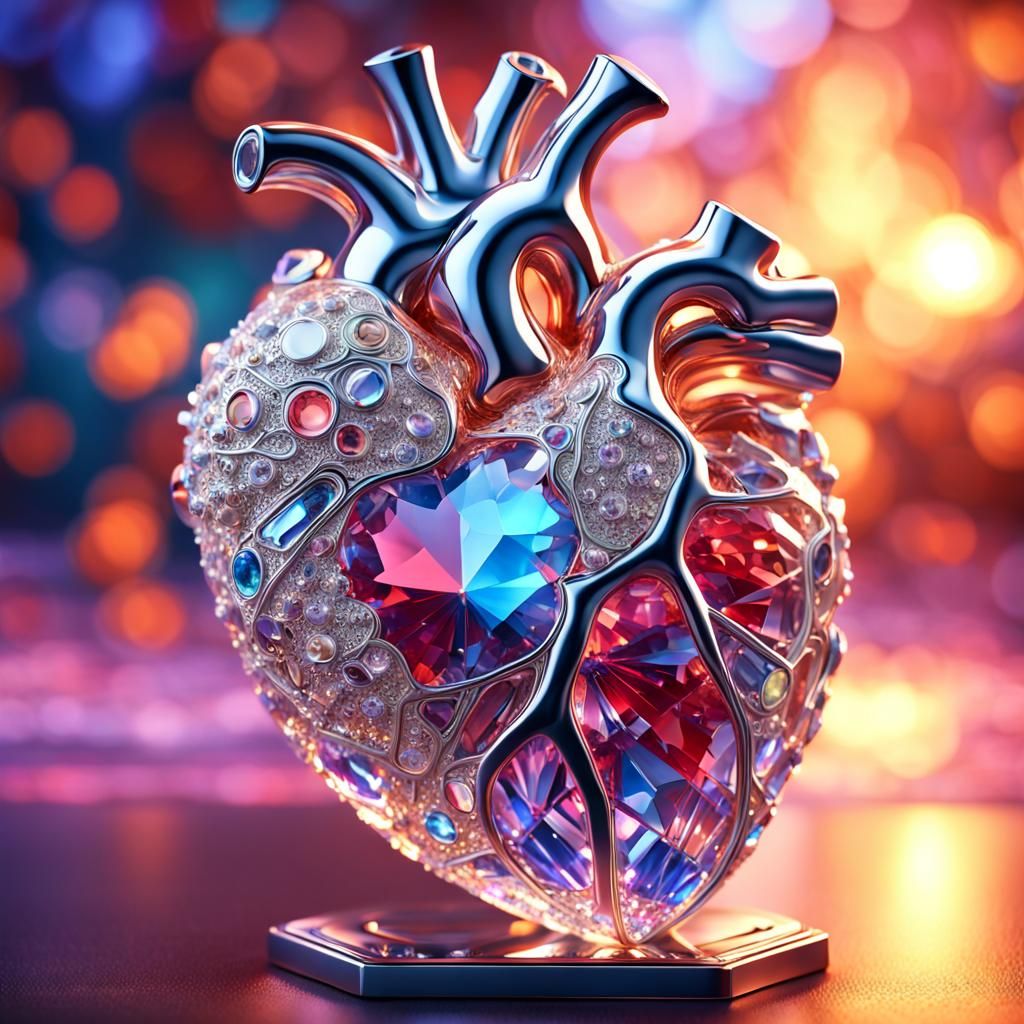 Crystal Anatomical Heart