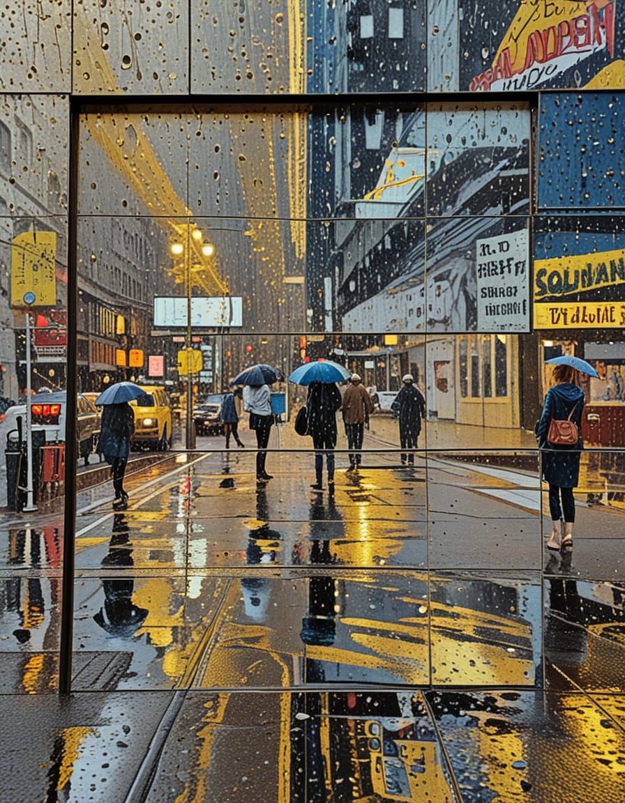 Neon City Streets at Dusk