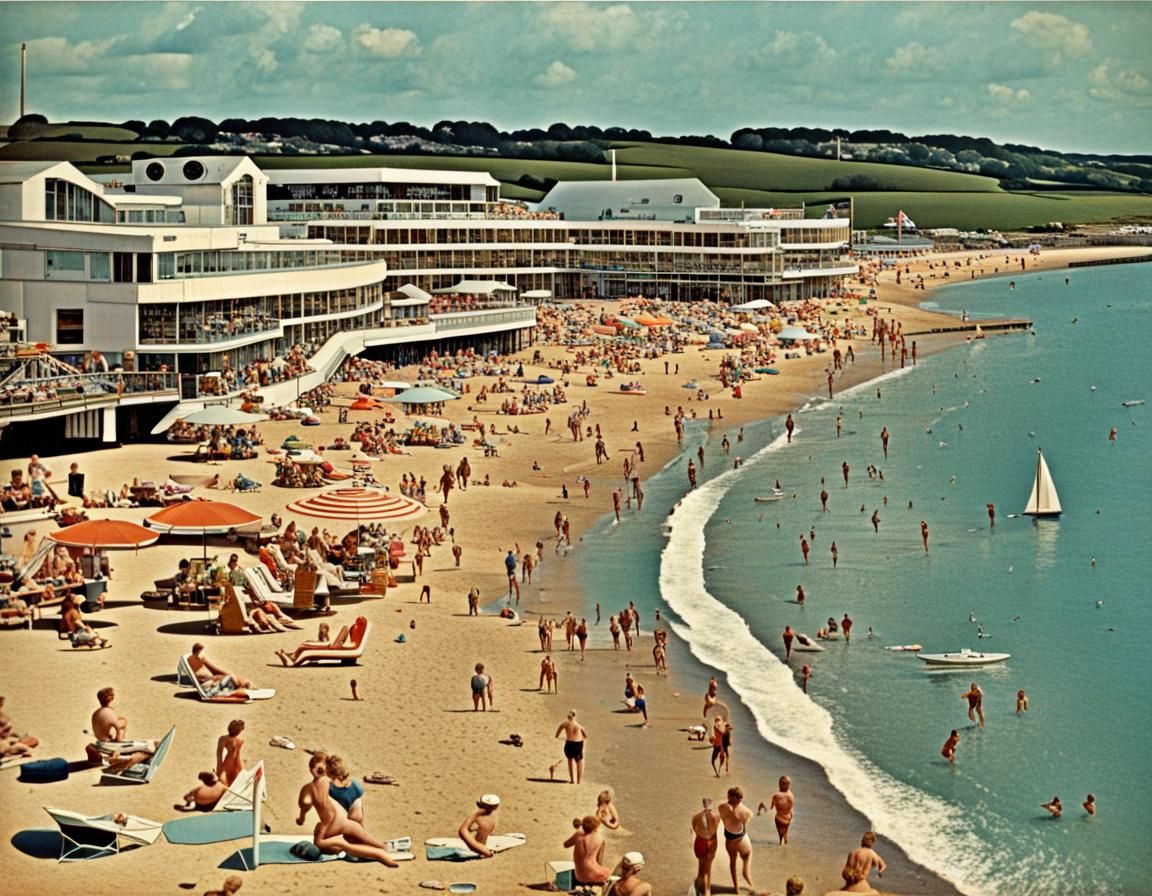 A 1960s picture postcard from a British seaside resort.