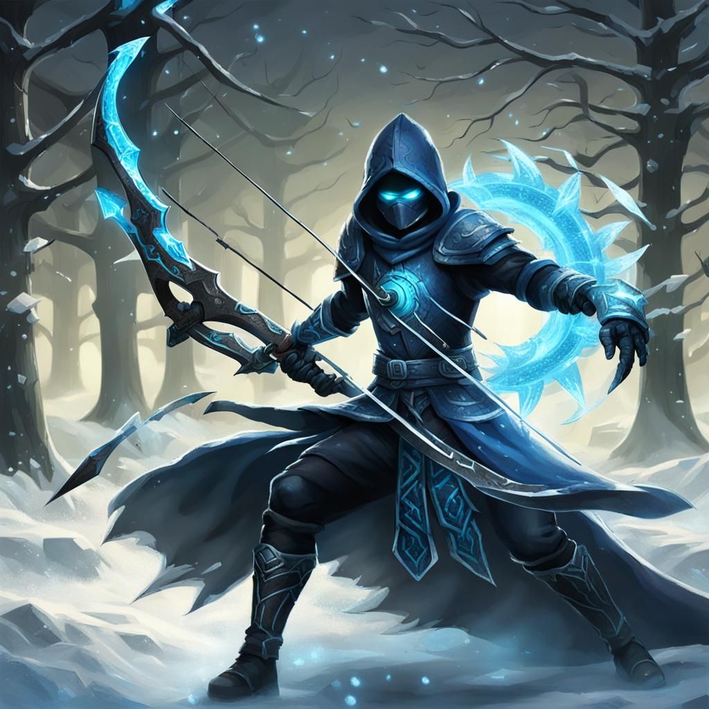 Icy Shadow Archer Ready to Strike