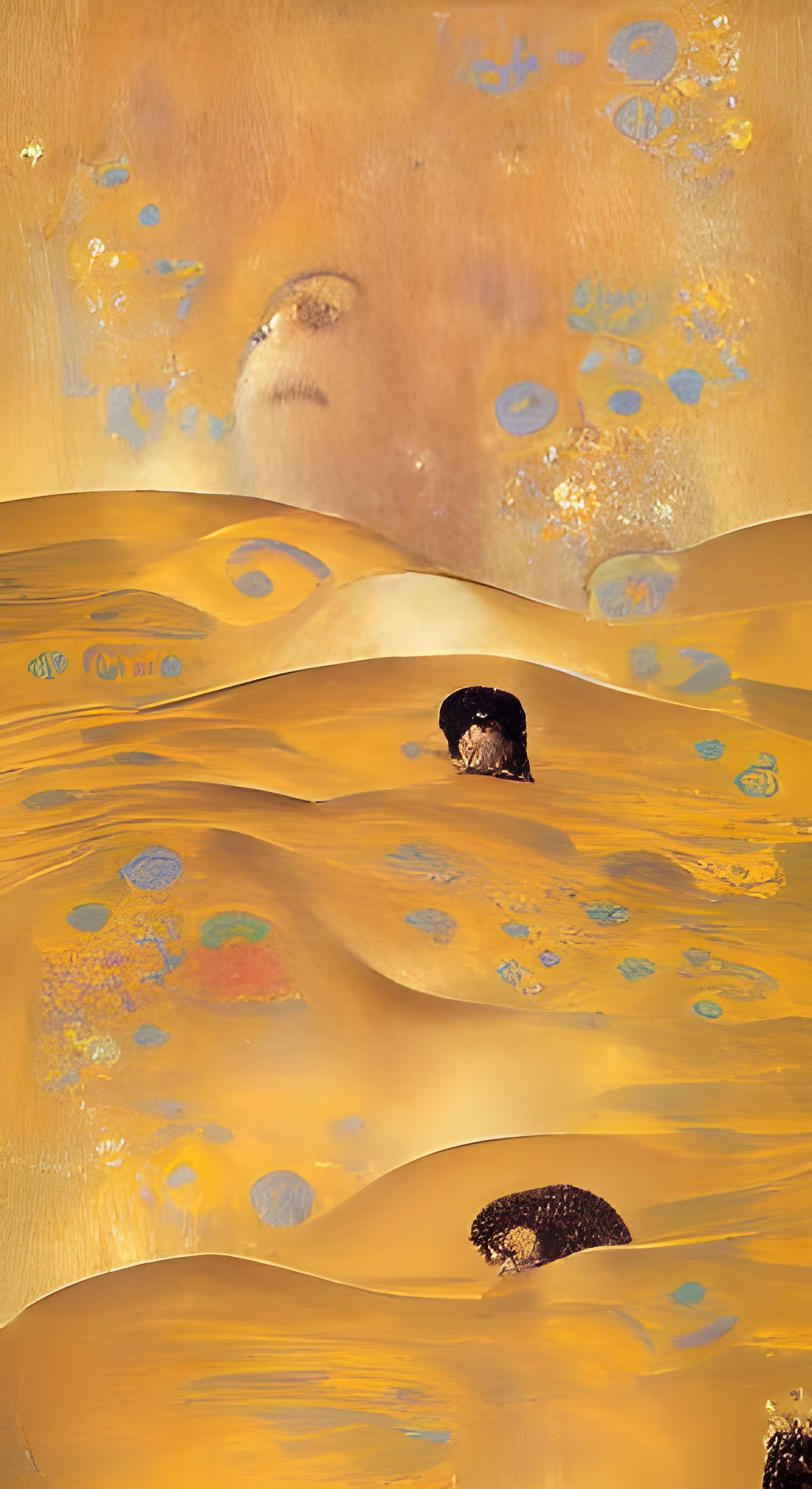 Dune Cover Art in Klimt-Inspired Art Nouveau Style