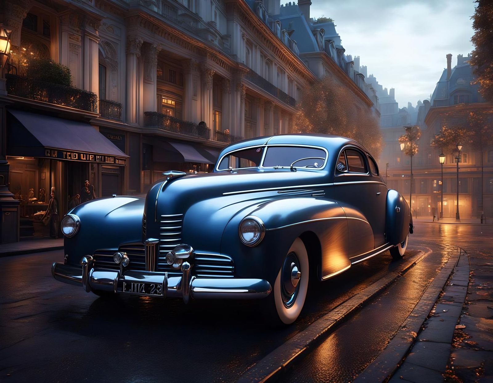 1942 Coupe de Ville in Paris Night