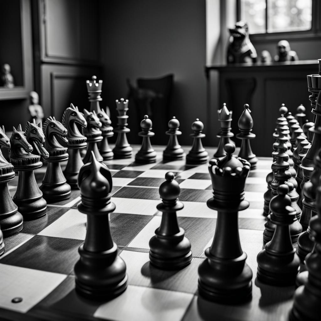 Dystopian Chess Game with Monster Pieces
