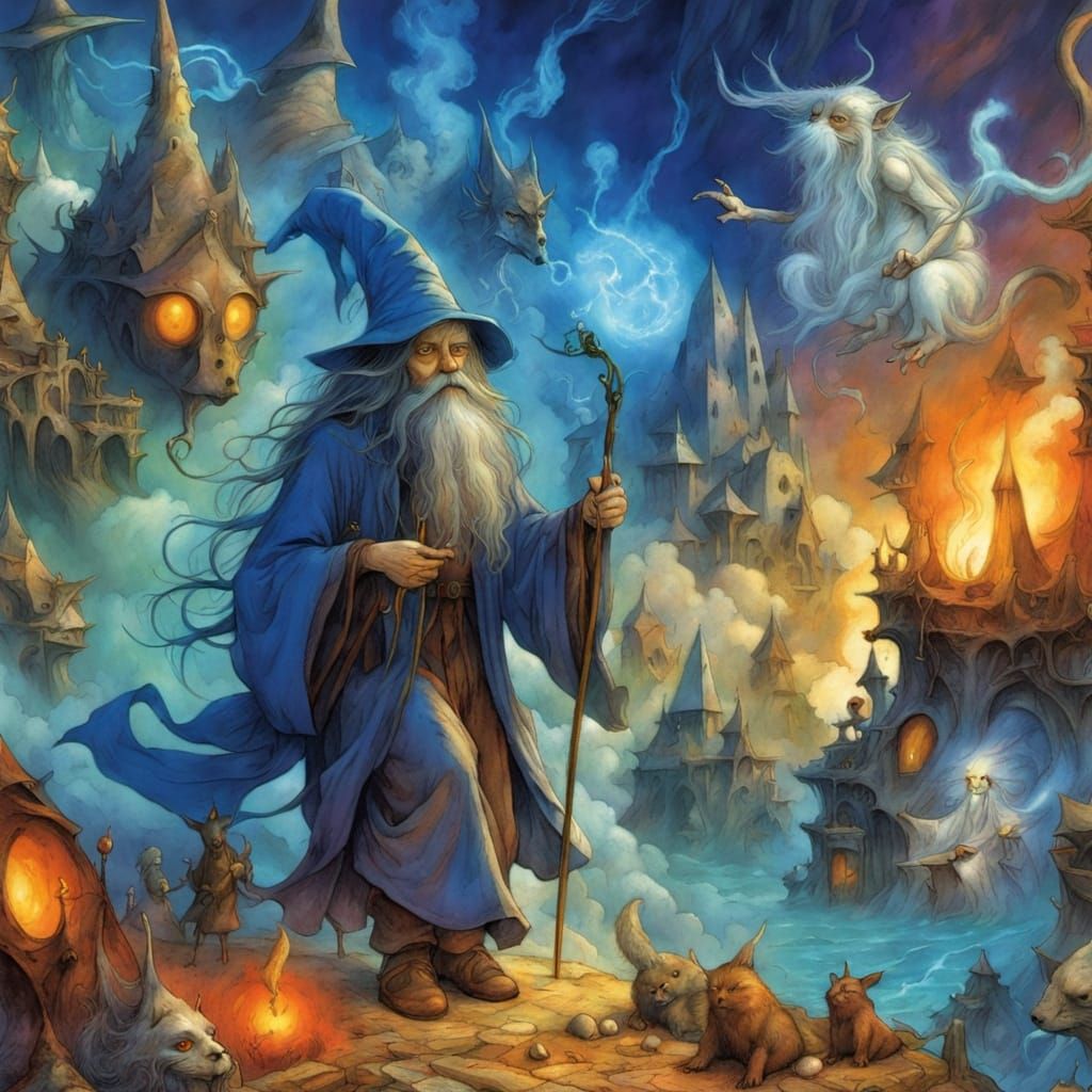 Hairy Pothead and the Stoned Philosopher, fantasy wizards, f...