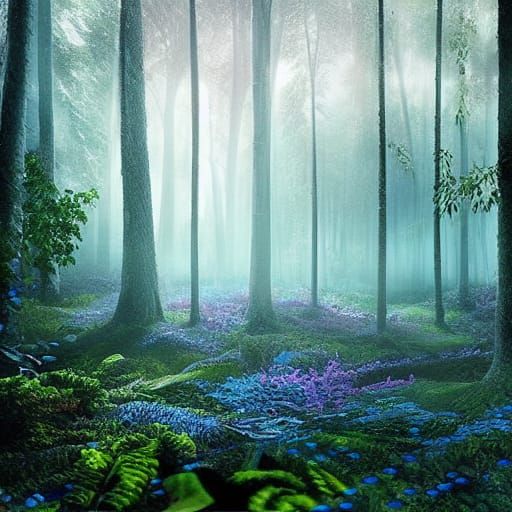 Opalised Forest: Epic Cinematic Digital Painting