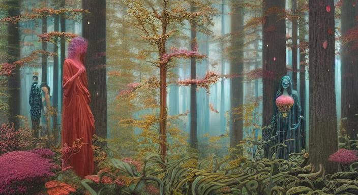 Surreal Fairytale Scene in Rich Colors