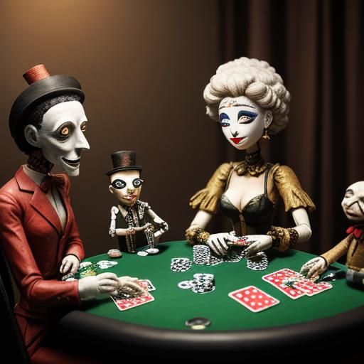 Marionette Puppets Play Poker
