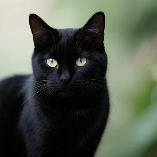 Elegant Black Cat Portrait