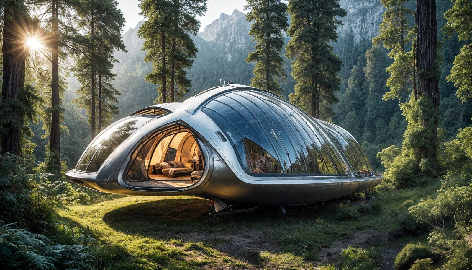 Futuristic Collapsible Camping Tent Made of Living Plants