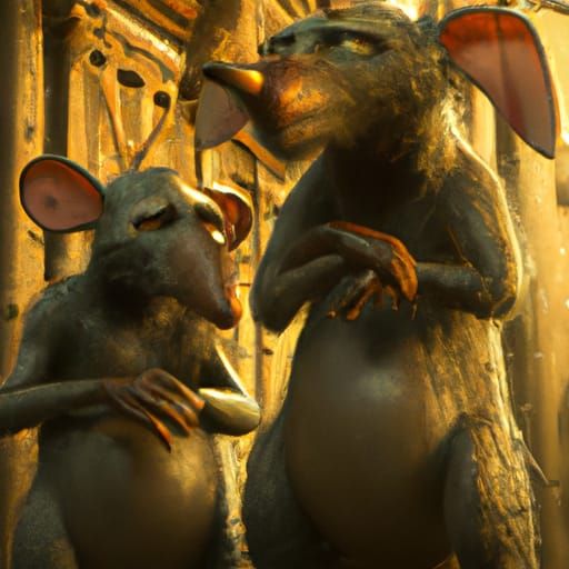 Distressed Rats in Detailed Matte Painting