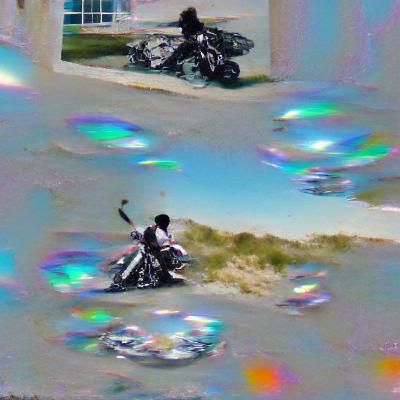 Monochrome Motorcycle Image: Minimalist Album Cover Art