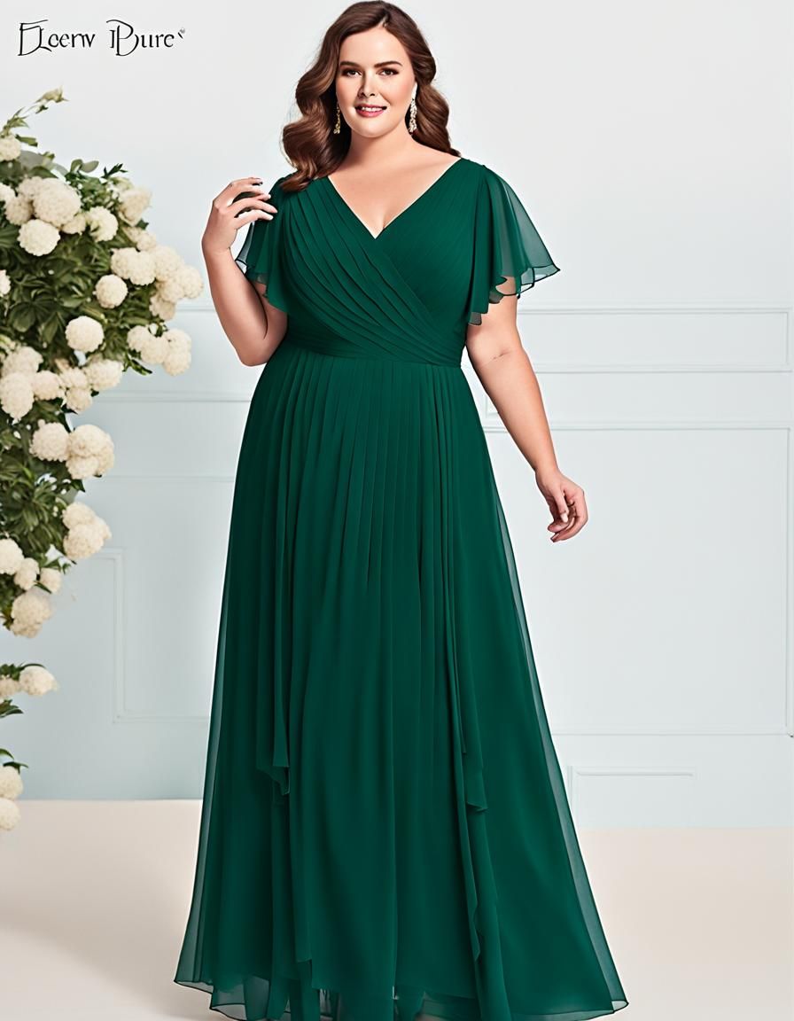 Elegant Plus Size Chiffon Evening Dress