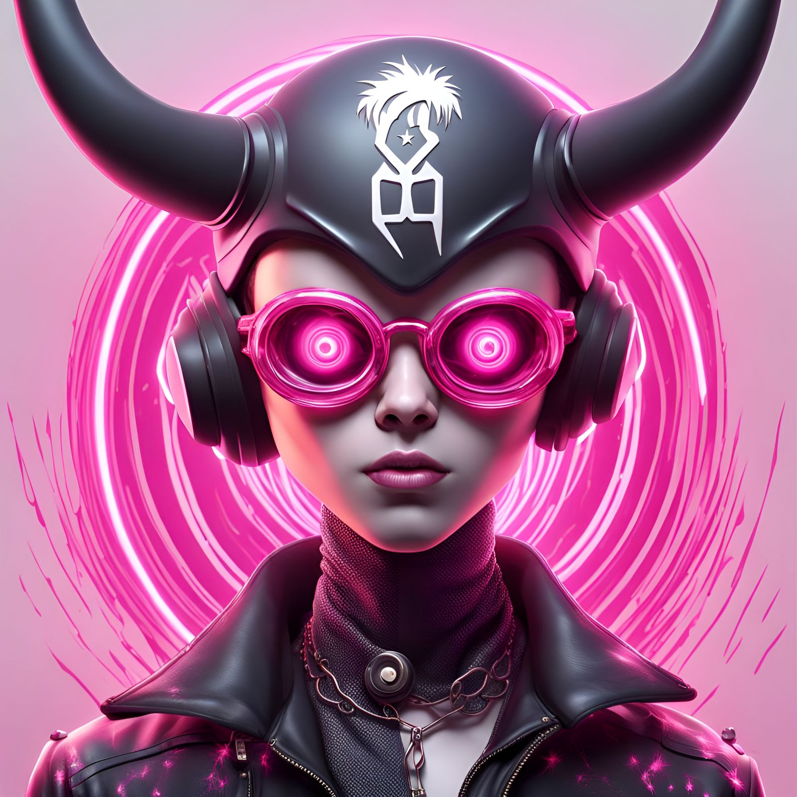 Punk Drummer Boy Logo in Hyperdetailed 3D CGI