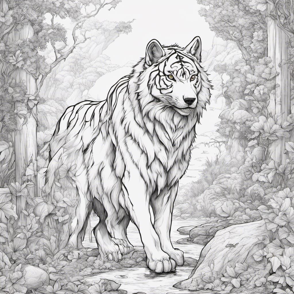 Wolf, for coloring books
