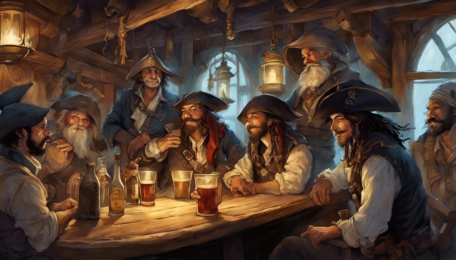 Pirate Tavern Interior in Maximalist Style