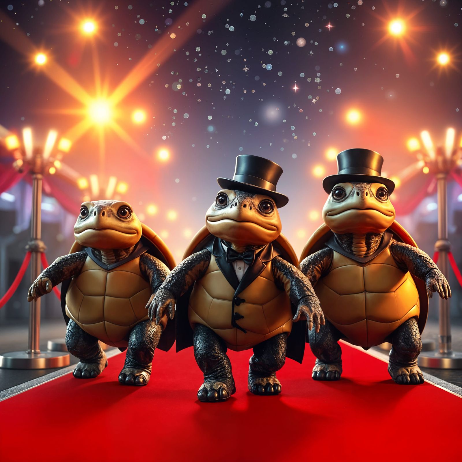 Cute Tortoises in tuxedos
