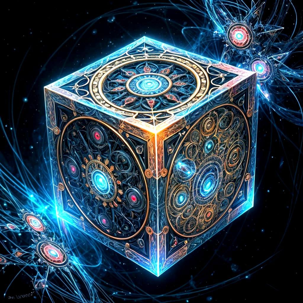 Psychedelic Fractal Cube: A Divine 4D Tool