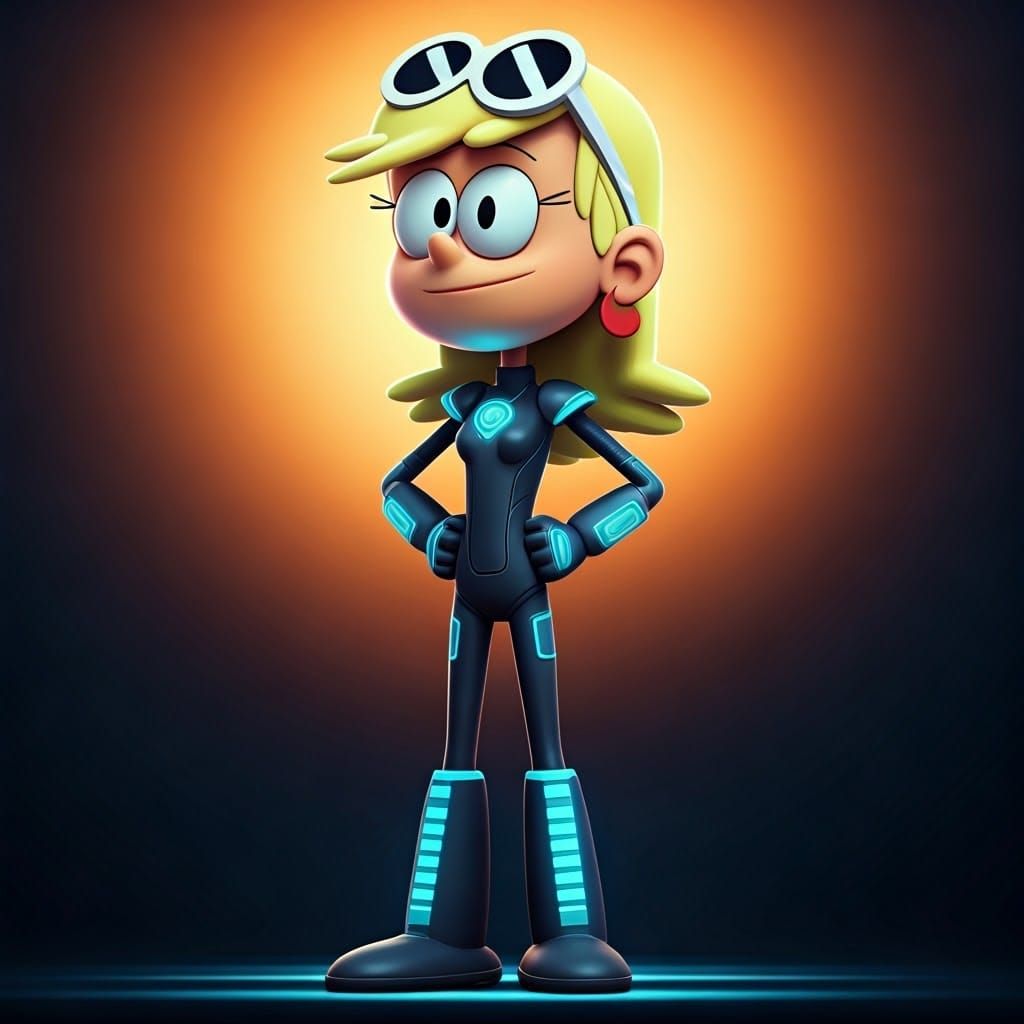 Electric Blue Superhero in Heroic Pose