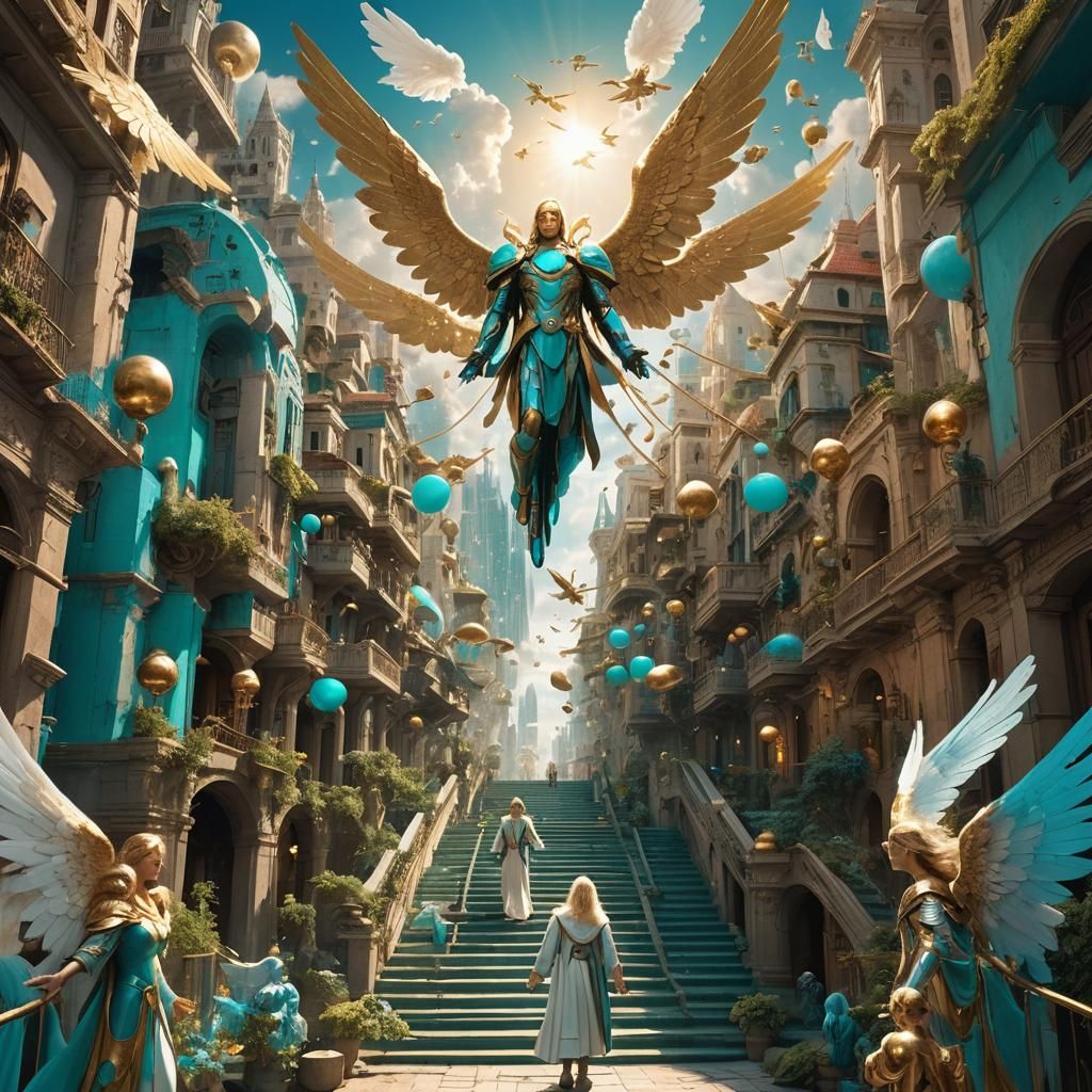 Utopian City in Spiritual Realm: Matte Painting