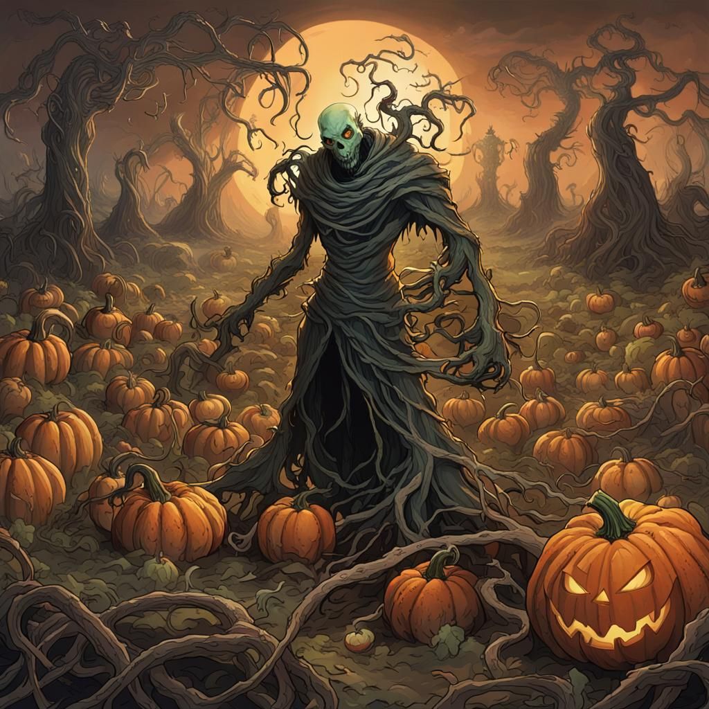 Pumpkin Necromancer Summons Monsters in Autumnal Pumpkin Pat...