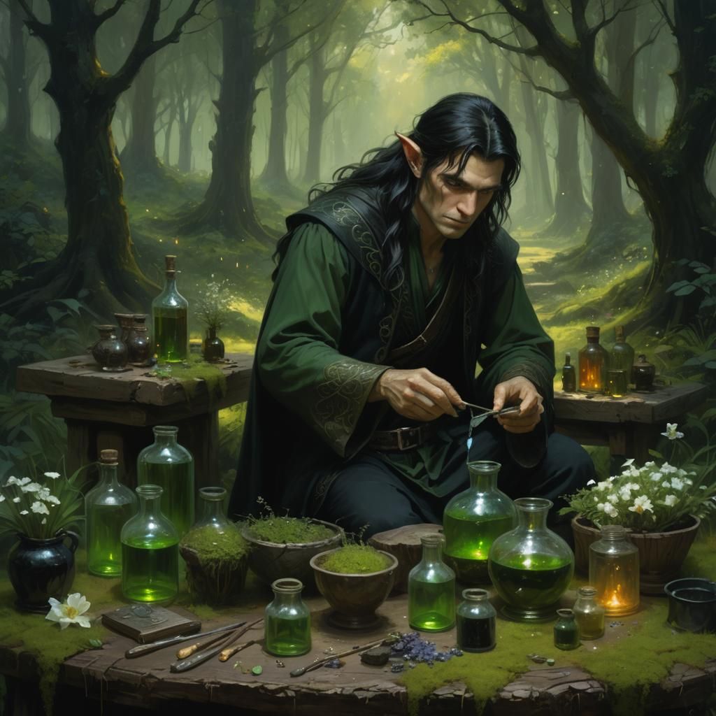 Even hermit prepares healing potions - 01