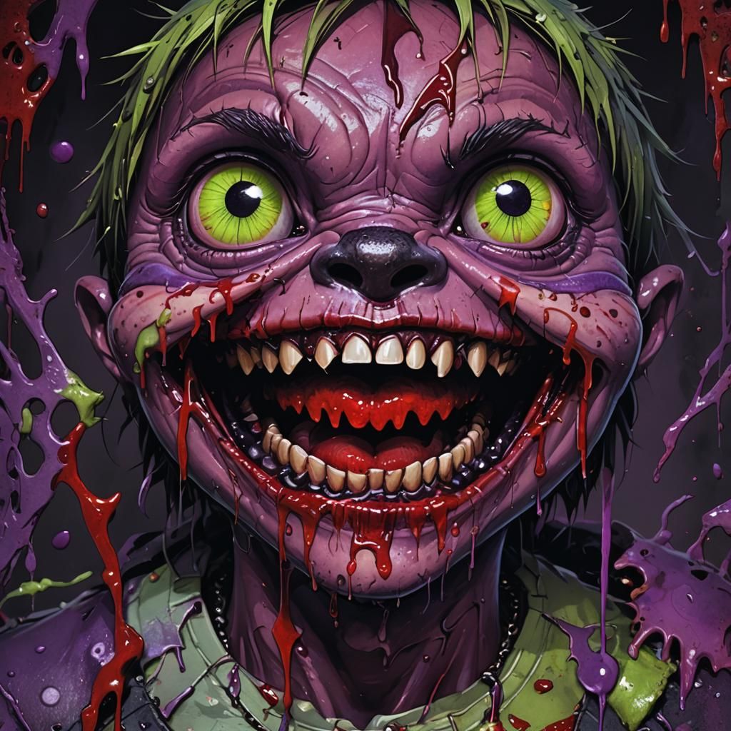 Gruesome Horror Stitch with a Cute Smile