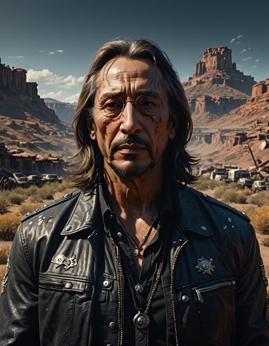 Photorealistic Portrait of John Trudell