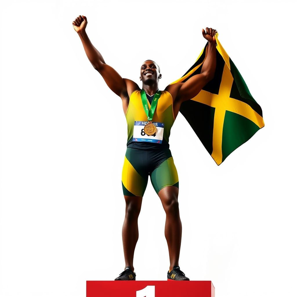 Confident Champion in Golden Glory