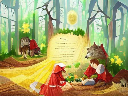 The wolf and the girl, little red riding hood