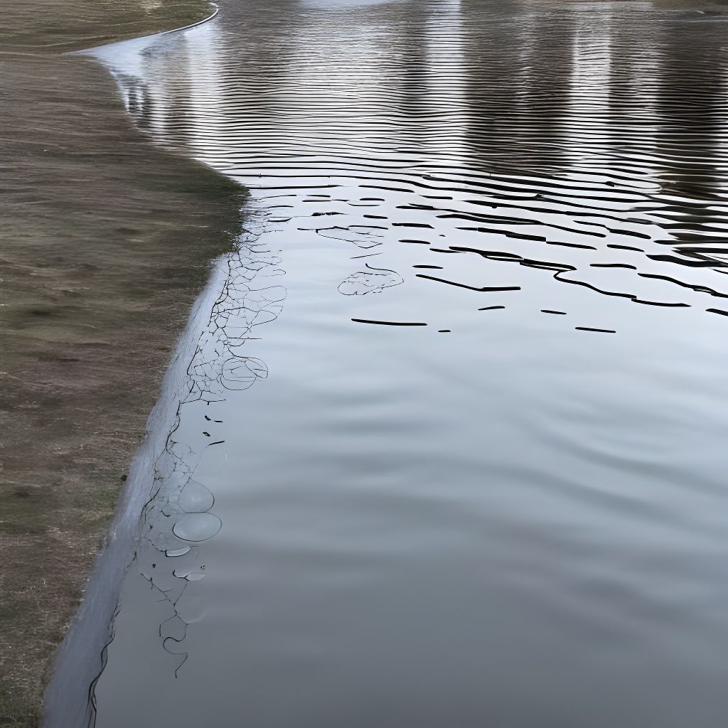 Raindrop Reflection on Lake: 3D Sculpture