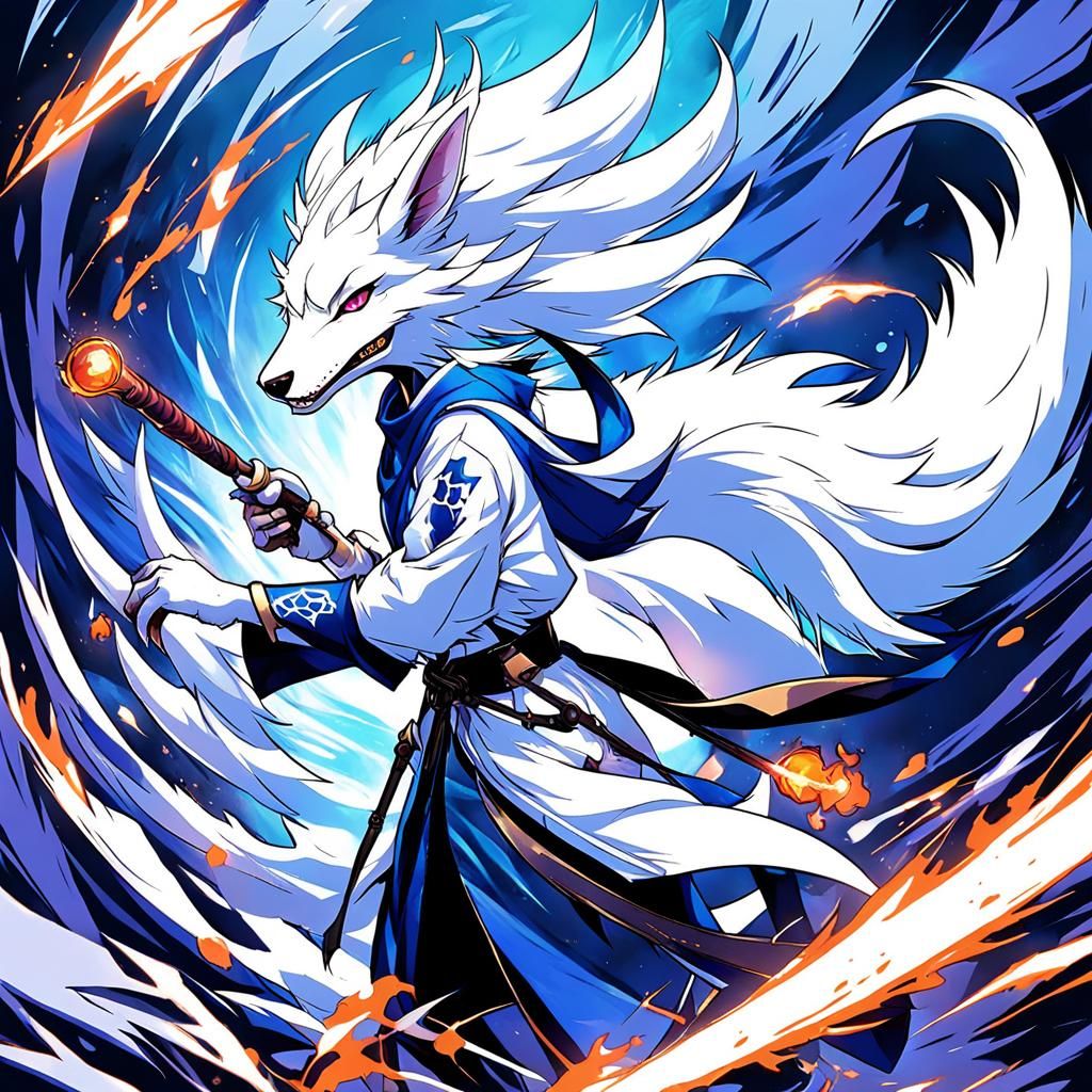 Anime Sergal Mage Girl Summoning Power