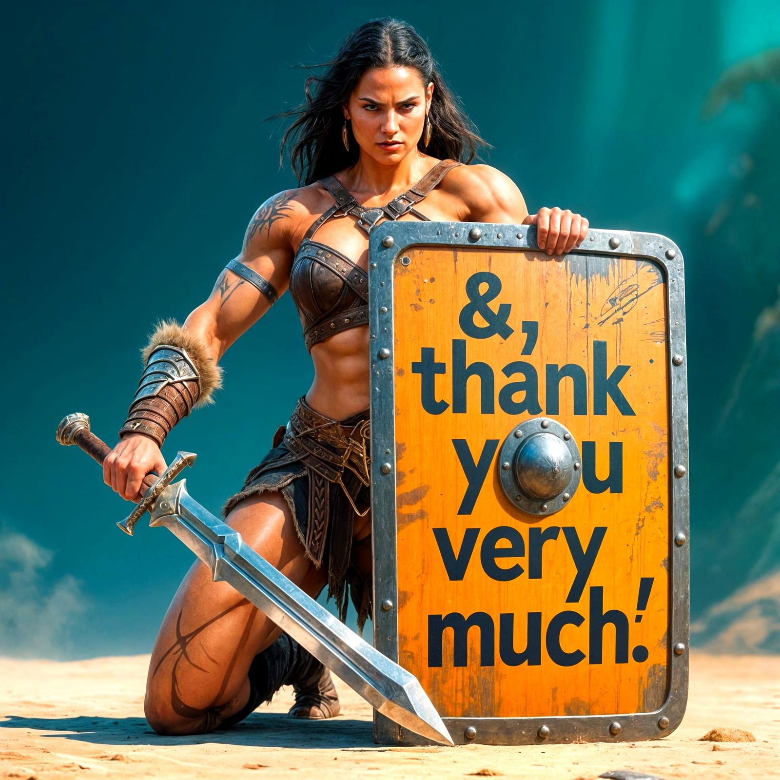 Fierce Barbarian Warrior Thank You