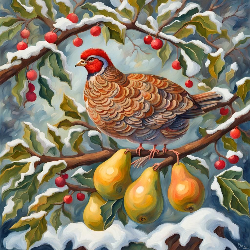 On the first day of Christmas my true love gave to me a partridge in a pear tree.