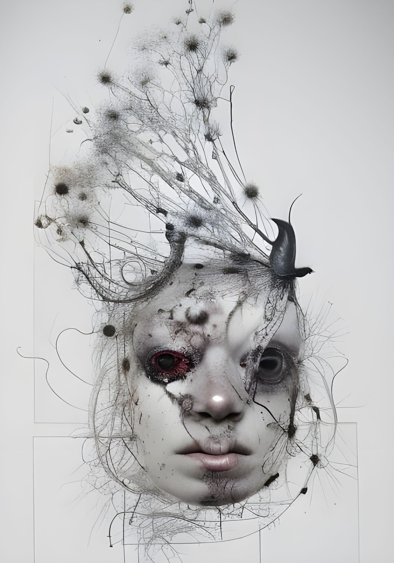 Dreamy Monster Face Inspired by Glass Art